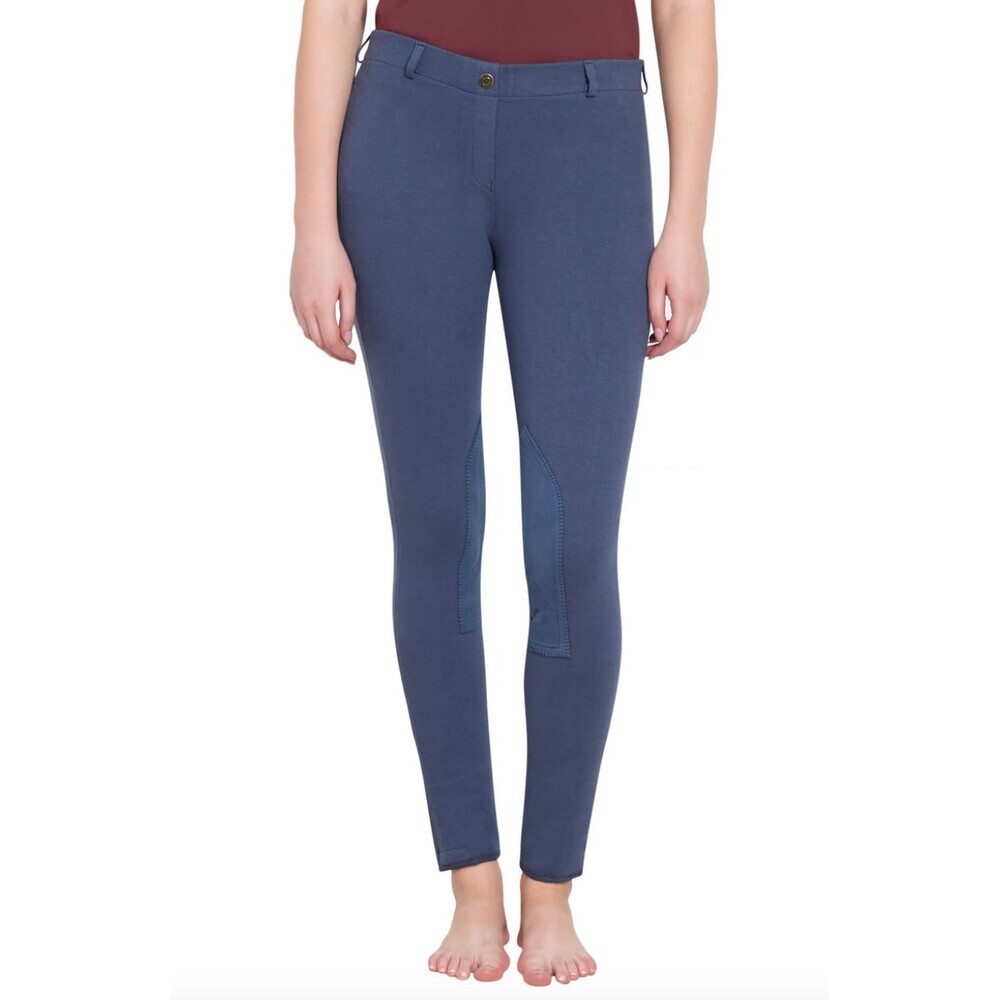 TuffRider Starter Lowrise Pull On Jodhpurs Breeches Women's Denim Blue Size 26